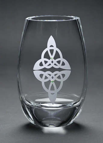 Unique flower vases for modern weddings -Celtic Reflections Teardrop Vase