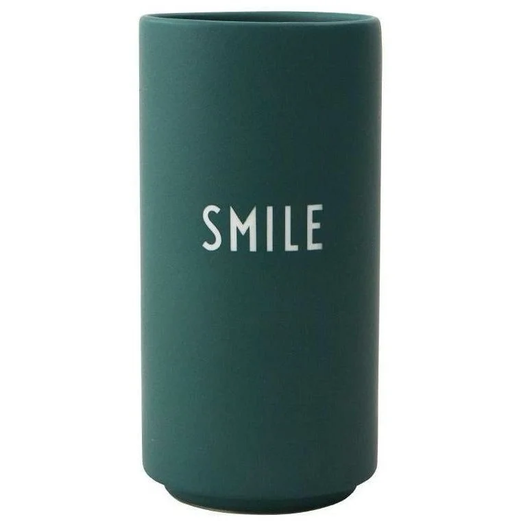 Unique ceramic vases for sale -Design Letters Favorite Vase Smile, Dark Green