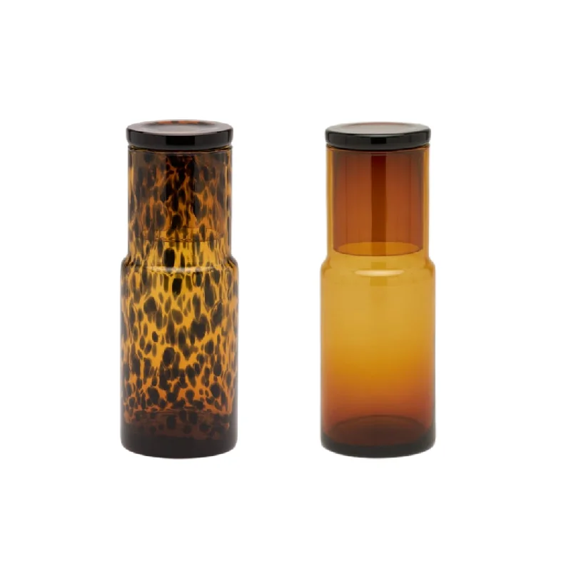 Glass vases for luxury home interiors -Faro Hand Blown Glass Carafe Vase