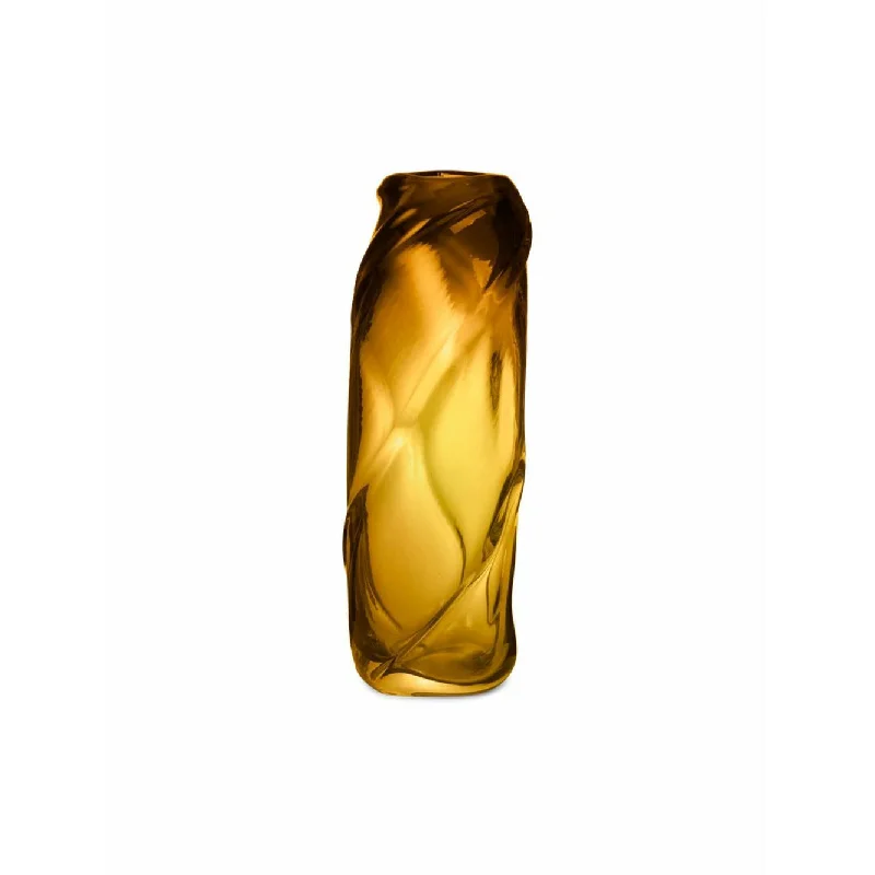 Stylish flower vases for contemporary homes -Ferm Living Water Swirl Vase, Amber