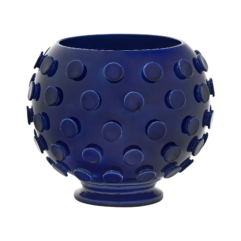 Modern flower vases for living room -Italian Cobalt Ceramic Vase