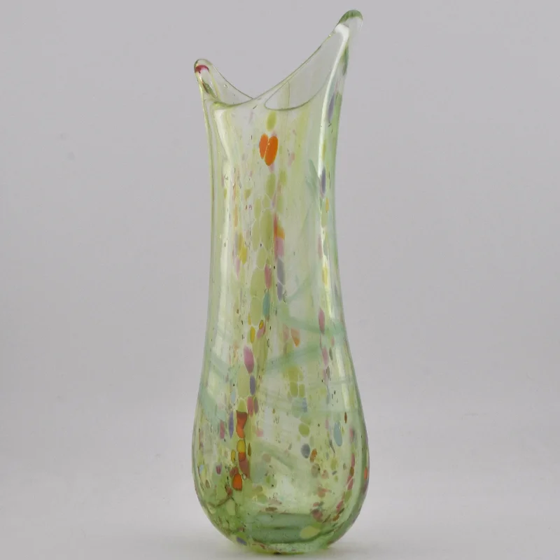 Handcrafted ceramic vases -Jade Green Blossom Fishtail Vase