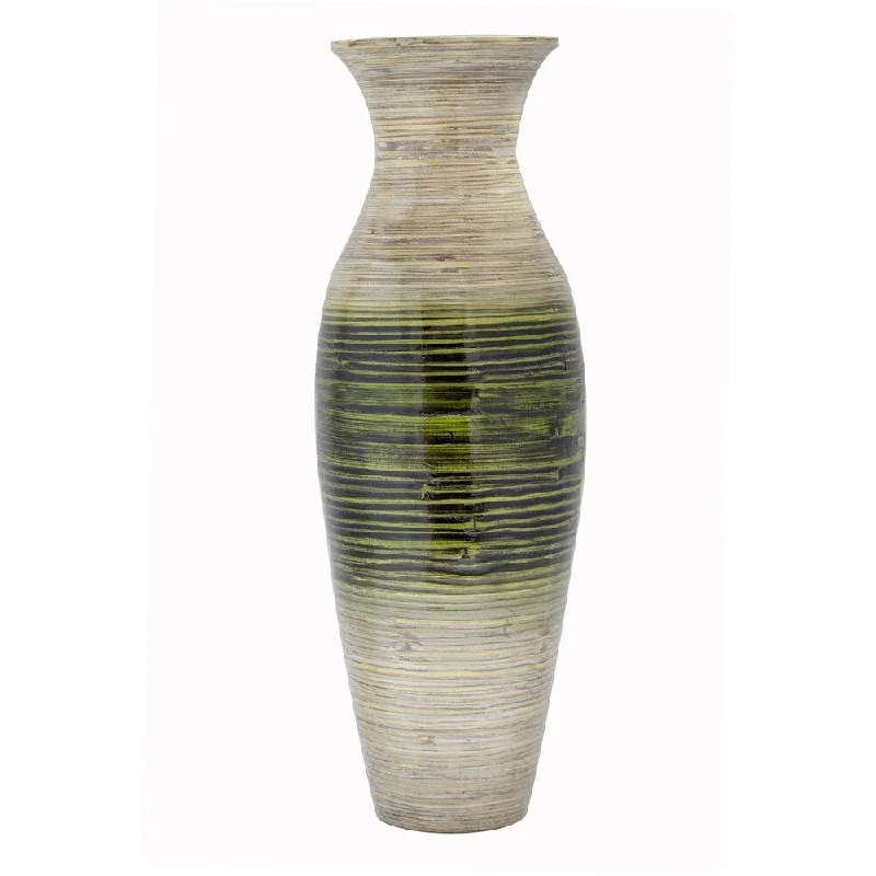 Tall vases for modern home interiors -Kelly 29" Spun Bamboo Floor Vase