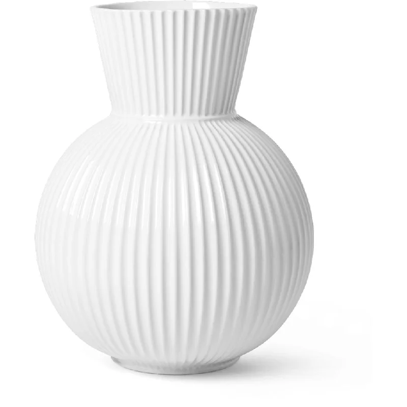 Colorful vases for wedding flower arrangements -Lyngby Porcelæn Lyngby Tura Vase H34 White Porcelain