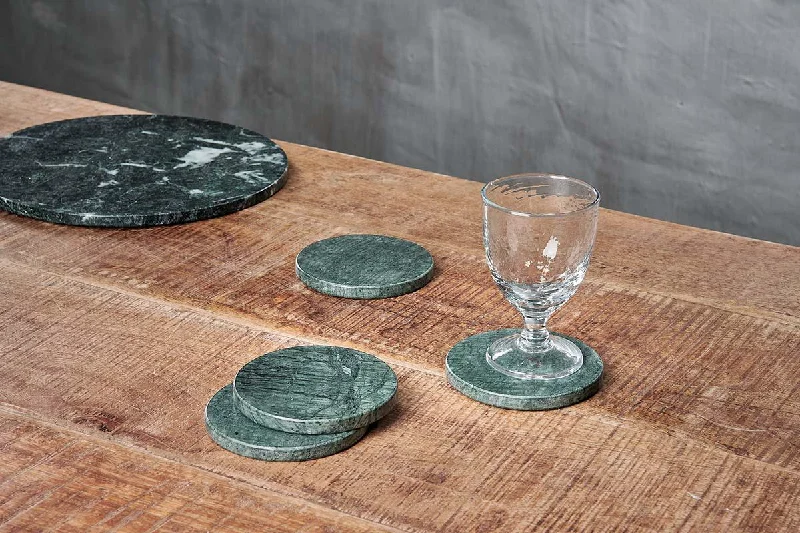 Elegant vases for wedding centerpieces -Ovah Marble Coasters - Set of 4