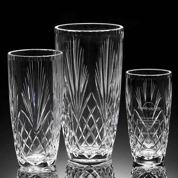 Elegant ceramic vases for home decor -Pinehurst Crystal Vase