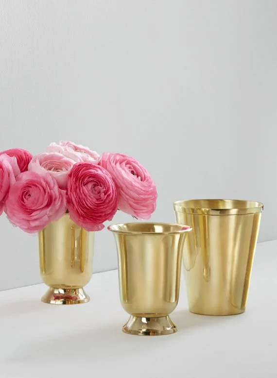 Ceramic vases for contemporary designs -Polished Gold Vases