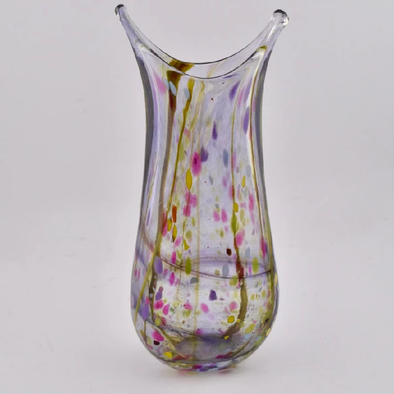 Decorative glass vases for living room -Purple Blossom Fishtail Vase