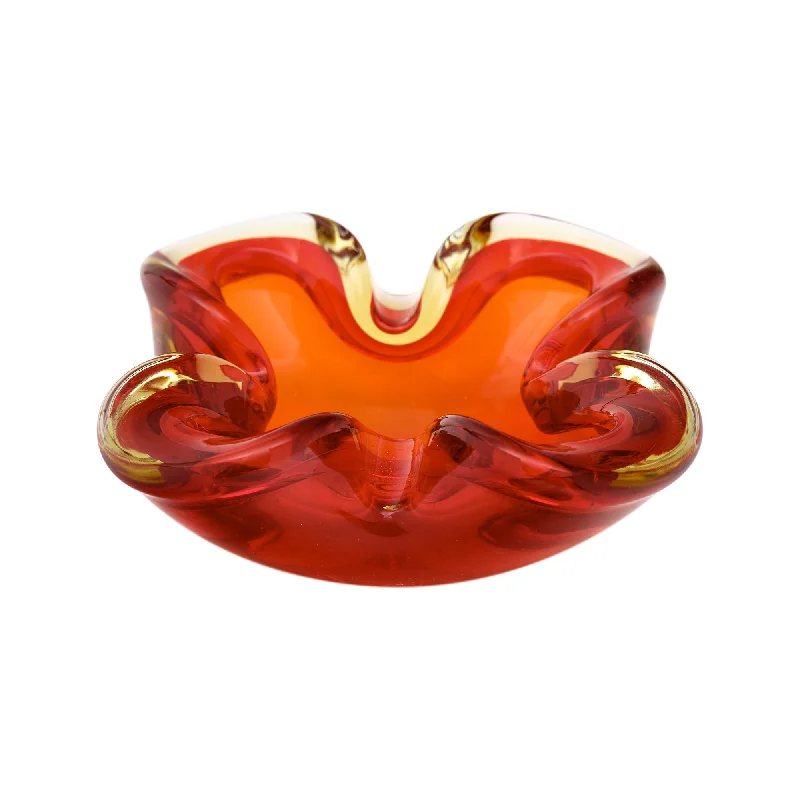 Large flower vases for event decoration -Red Murano Glass Bowl