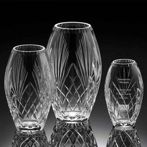 Crystal flower vases for gifts -Riviera Crystal Vase