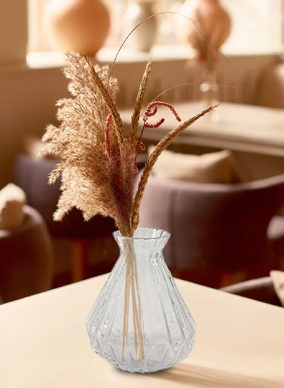 Designer glass flower vases for modern homes -Serene Spaces Living Set of 4 Glass Bud Vases, Available in 2 Sizes