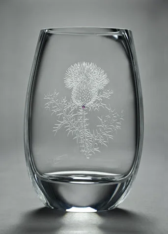 Ceramic vases for flower arrangements -Thistle Teardrop Vase