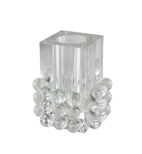 Large ceramic vases for sale -Tizo Crystal Glass Balls Square Vase