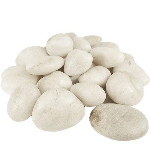 Decorative glass vases for wedding decor -Pack of 12 LBS Nature White Stone Vase Filler River Stones D-0.8"-1.2"