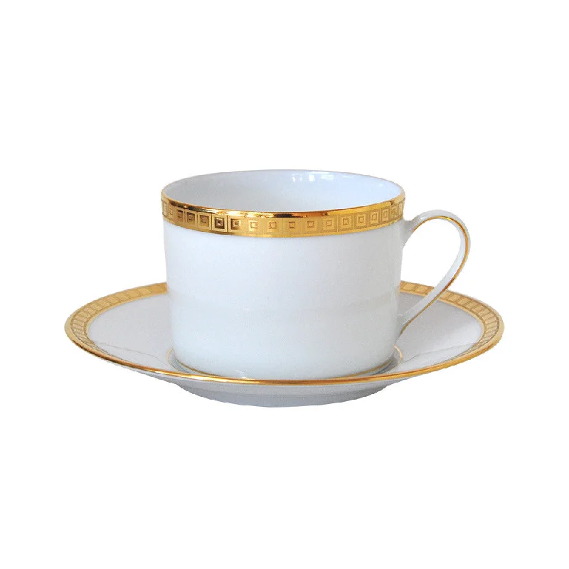 novelty coffee mugs for office-Athena Gold Tea Cup