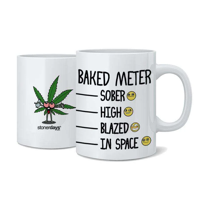 novelty mugs for work holidays-BAKED METER COFFEE MUG