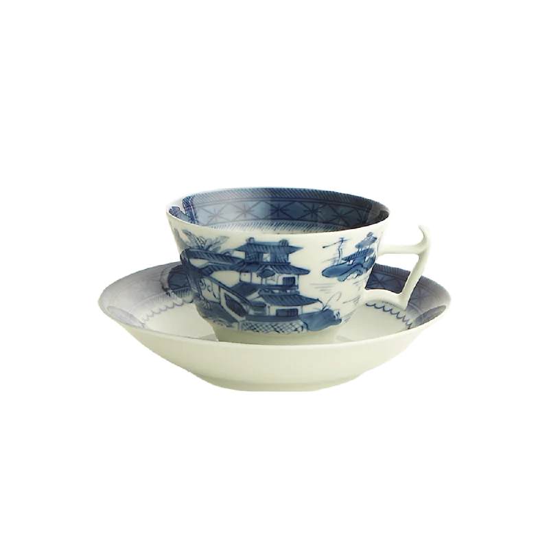 high quality stainless steel mugs-Blue Canton Tea Cup & Saucer