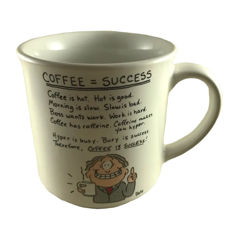 black mugs for coffee-Coffee Equals Success Mug Recycled Paper Products