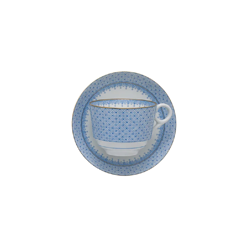 large coffee cups for morning-Lace Tea Cup & Saucer