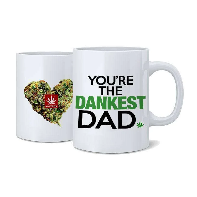 unique mugs for home decor-DANKEST DAD NUG MUG