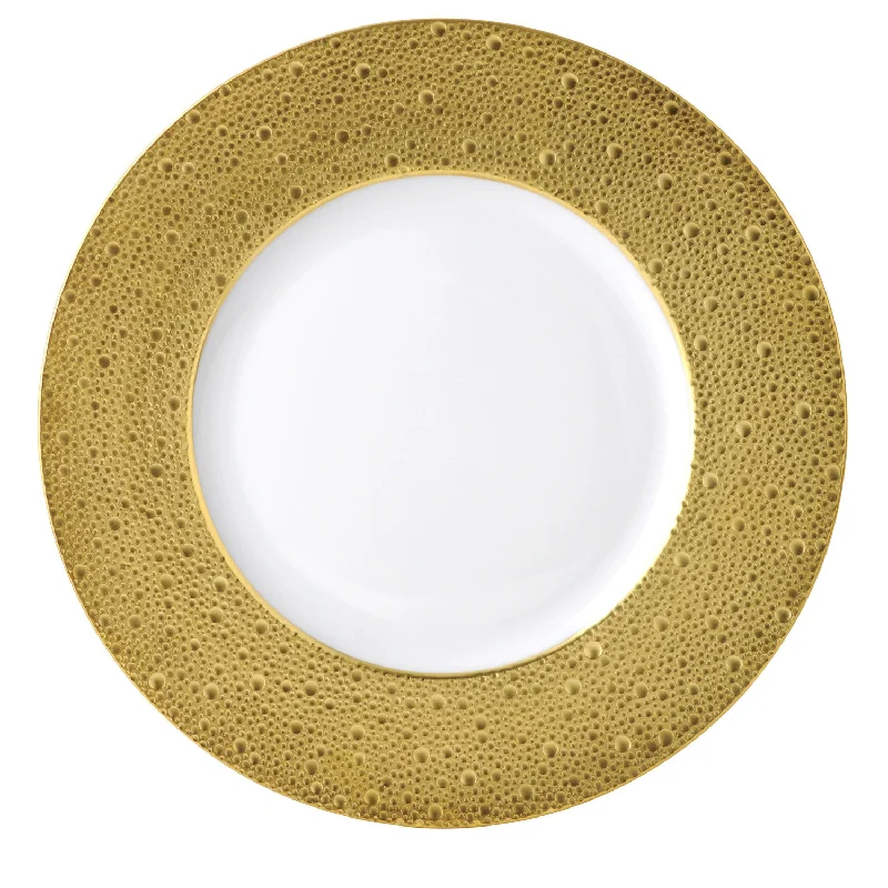 cute coffee mugs for morning routines-Ecume Gold Service Plate, 11.4"