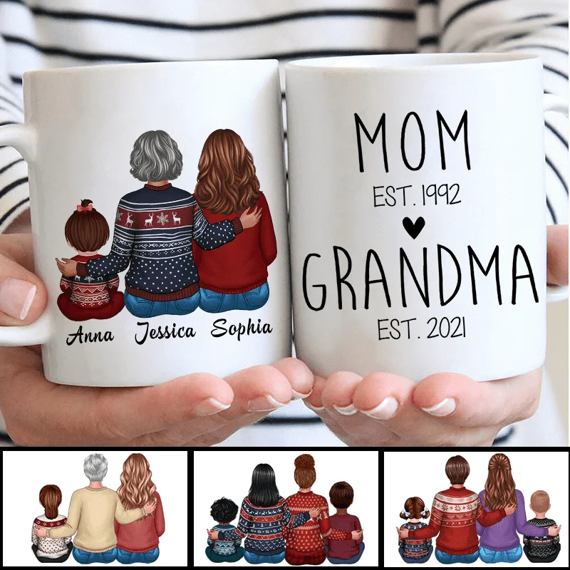 personalized mugs for teachers-First Time New Grandma Pregnancy Announcement Personalized Mug