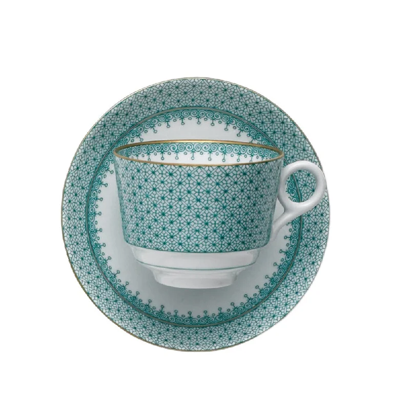 modern coffee mugs-Lace Tea Cup & Saucer