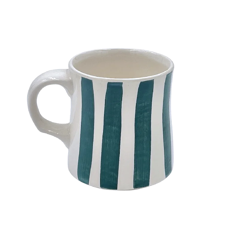 extra large coffee mugs-Green Stripes Mug