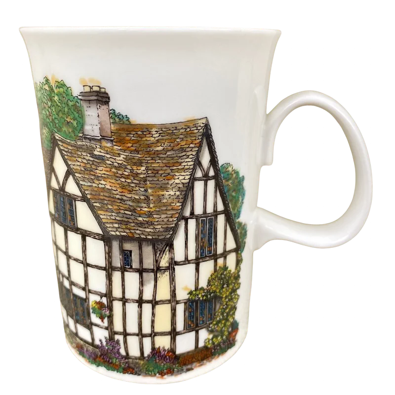 funny coffee mugs for coworkers-Hamlets White Tudor House Sue Scullard Mug Dunoon