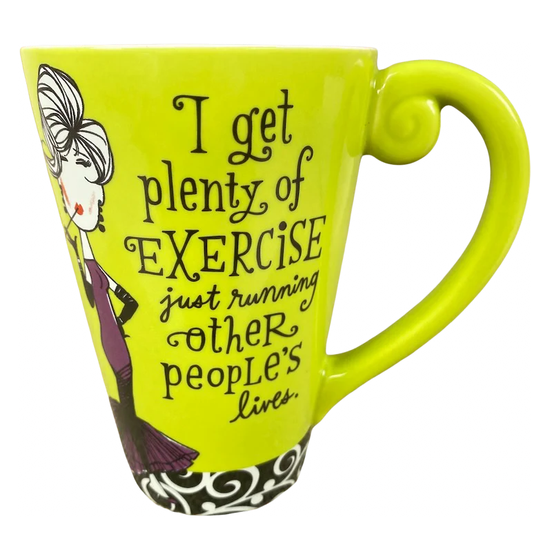 cute coffee mugs for couples-I Get Plenty Of Exercise Just Running Other People's Lives Mug Hallmark