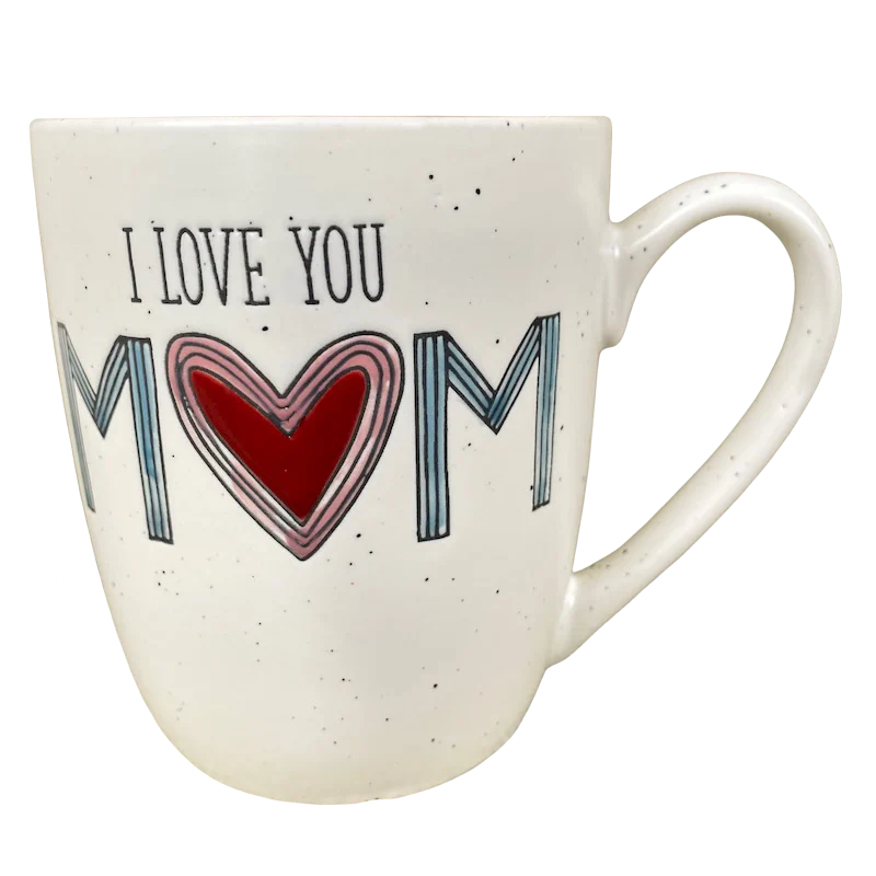 modern tea mugs for gifts-I Love You Mom Etched Mug For You With Love