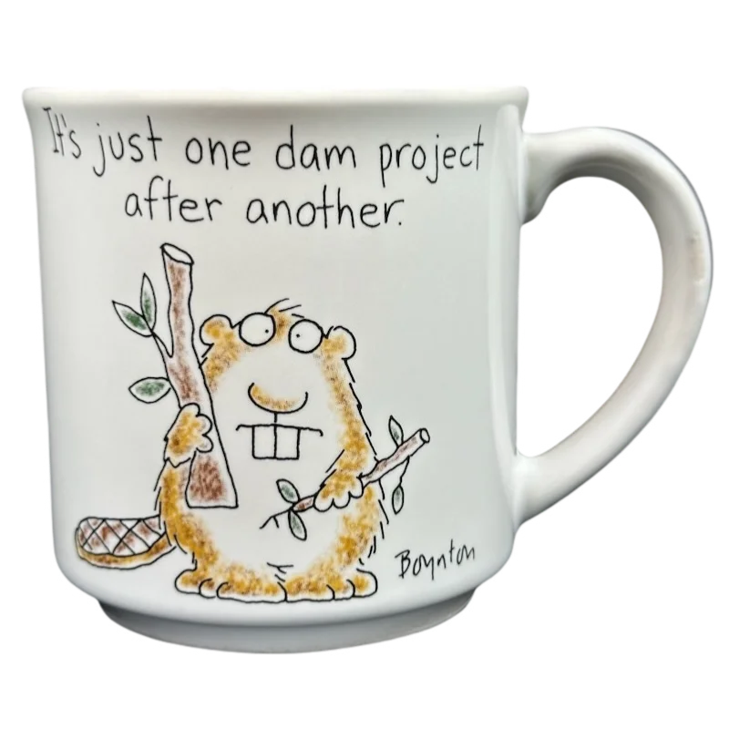 insulated cups for morning coffee-It's Just One Dam Project After Another Sandra Boynton Mug Recycled Paper Products