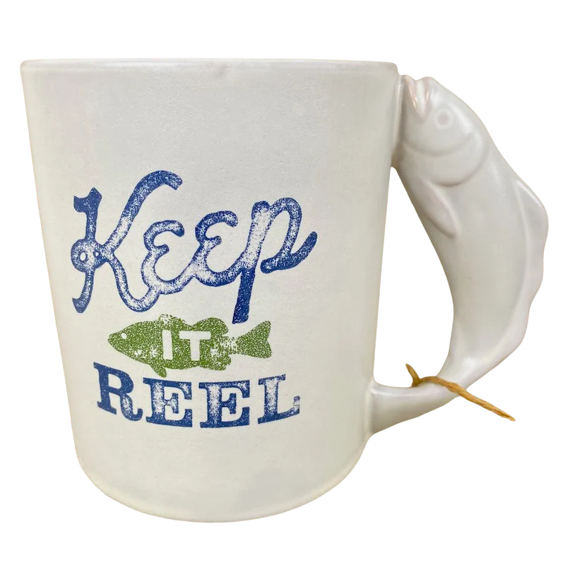 best mugs for winter mornings-Keep It Reel Life Is Good Figural Fish Handle Mug Hallmark