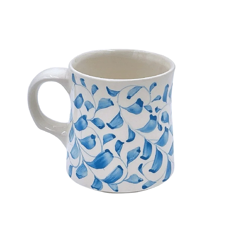 colorful mugs for morning coffee-Light Blue Scroll Mug