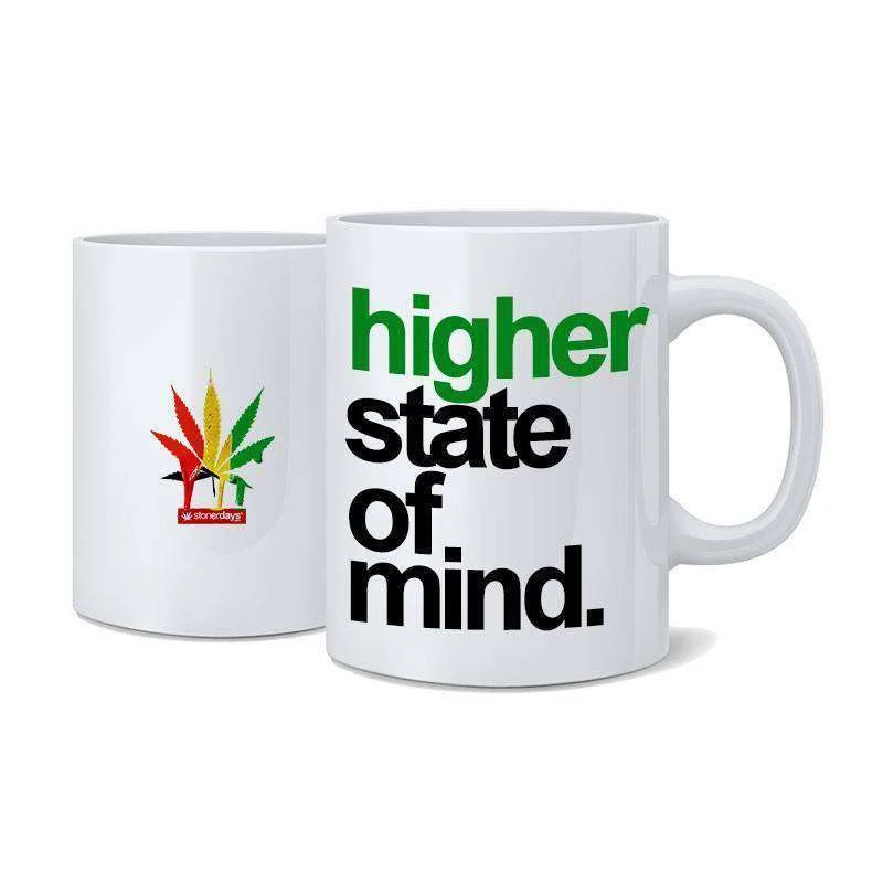 vintage style coffee mugs-Rasta Higher State Of Mind Nug Mug