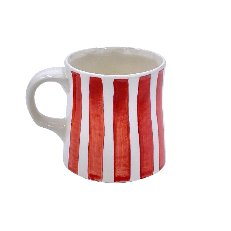 best insulated mugs for cold weather-Red Stripes Mug