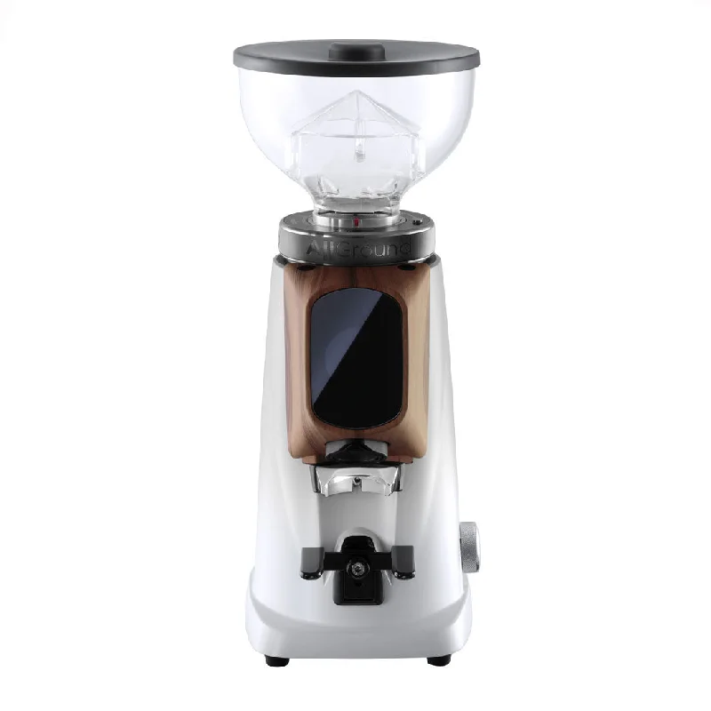 trendy travel mugs for commuting-REFURBISHED AllGround All Purpose Home Coffee Grinder - White w/ Walnut