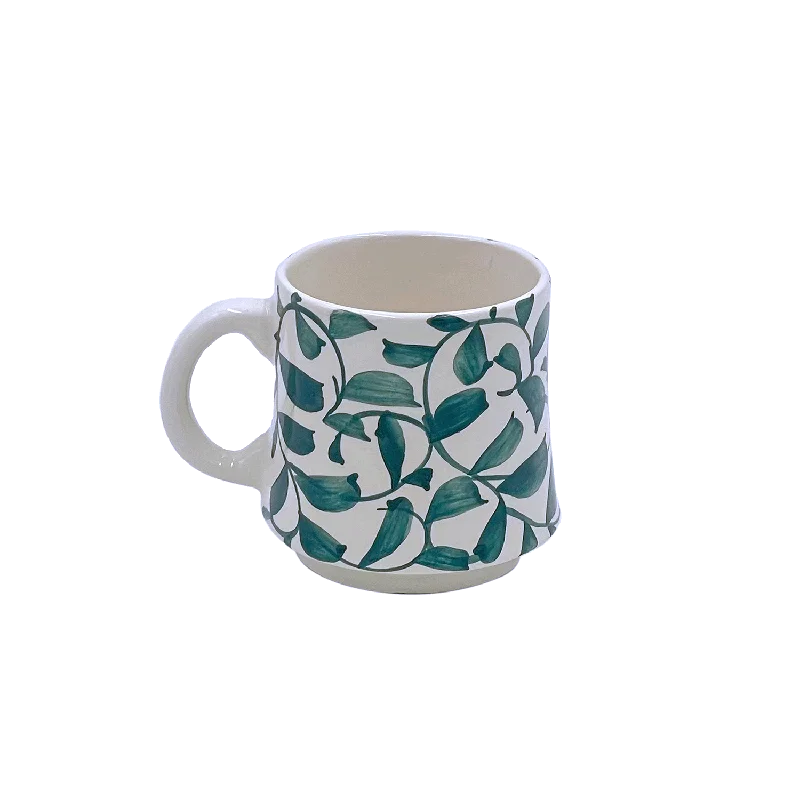 personalized mugs for teachers-Small Green Scroll Mug