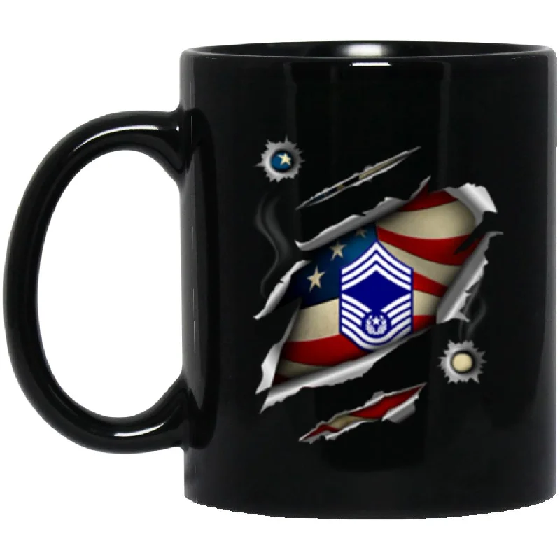 vintage coffee mugs-US Air Force E-9 Chief Master Sergeant Of The Air Force E9 CMSAF Noncommissioned Officer (Special) AF Ranks 11oz - 15oz Black Mug