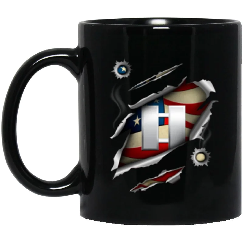 travel mugs with large handles-US Air Force O-3 Captain Capt O3 Commissioned Officer Ranks 11oz - 15oz Black Mug