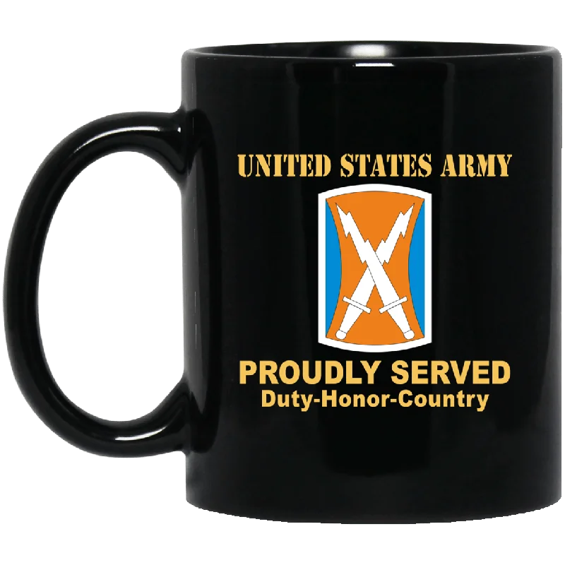 extra large tea mugs-US ARMY 106TH SIGNAL BRIGADE- 11 oz - 15 oz Black Mug