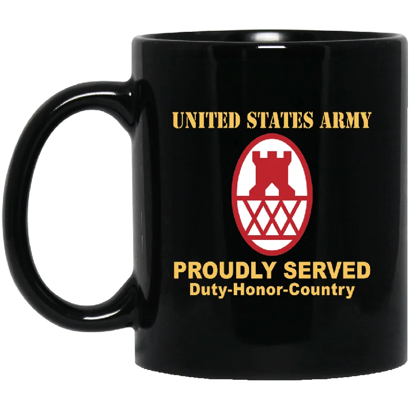 eco-conscious travel mugs-US ARMY 130TH MANEUVER ENHANCEMENT BRIGADE- 11 oz - 15 oz Black Mug