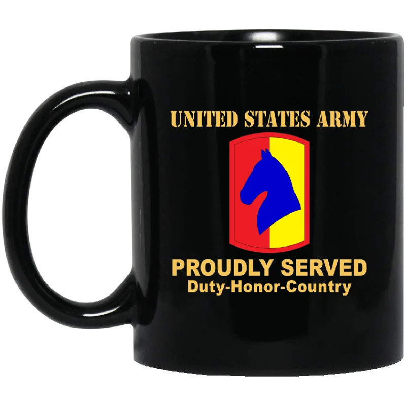 personalized ceramic coffee mugs-US ARMY 138TH FIRES BRIGADE- 11 oz - 15 oz Black Mug