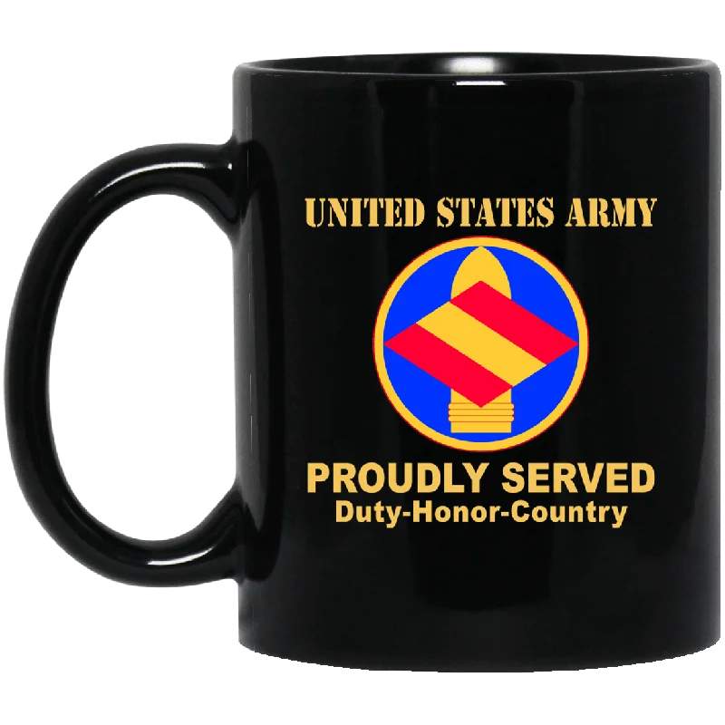 high-quality ceramic coffee mugs-US ARMY 142 FIRES BRIGADE - 11 oz - 15 oz Black Mug