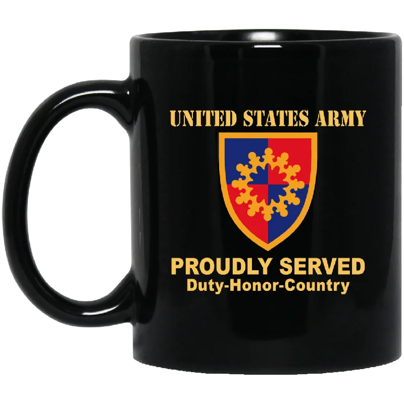 cute coffee mugs for special events-US ARMY 149TH MANEUVER ENHANCEMENT BRIGADE- 11 oz - 15 oz Black Mug