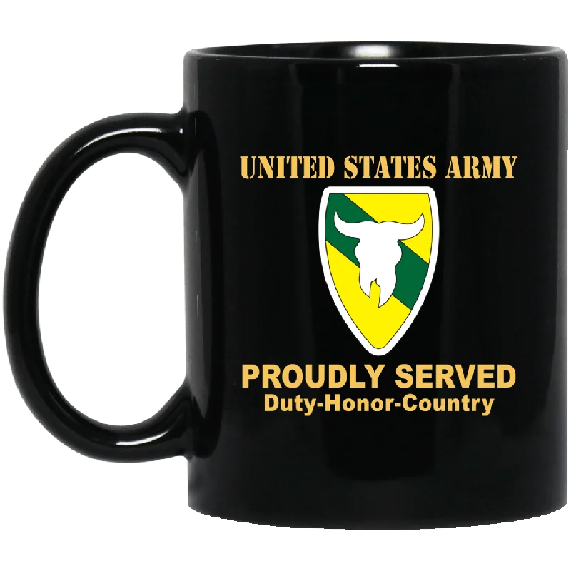 large travel mugs for coffee-US ARMY 163 ARMORED BRIGADE- 11 oz - 15 oz Black Mug