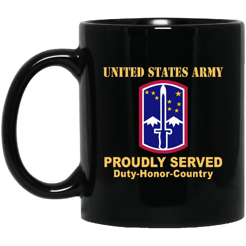 unique mugs for travel-US ARMY 172ND INFANTRY BRIGADE - 11 oz - 15 oz Black Mug