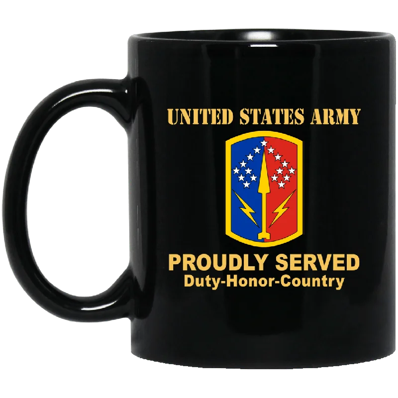 porcelain mugs for coffee-US ARMY 174 AIR DEFENSE ARTILLERY BRIGADE - 11 oz - 15 oz Black Mug