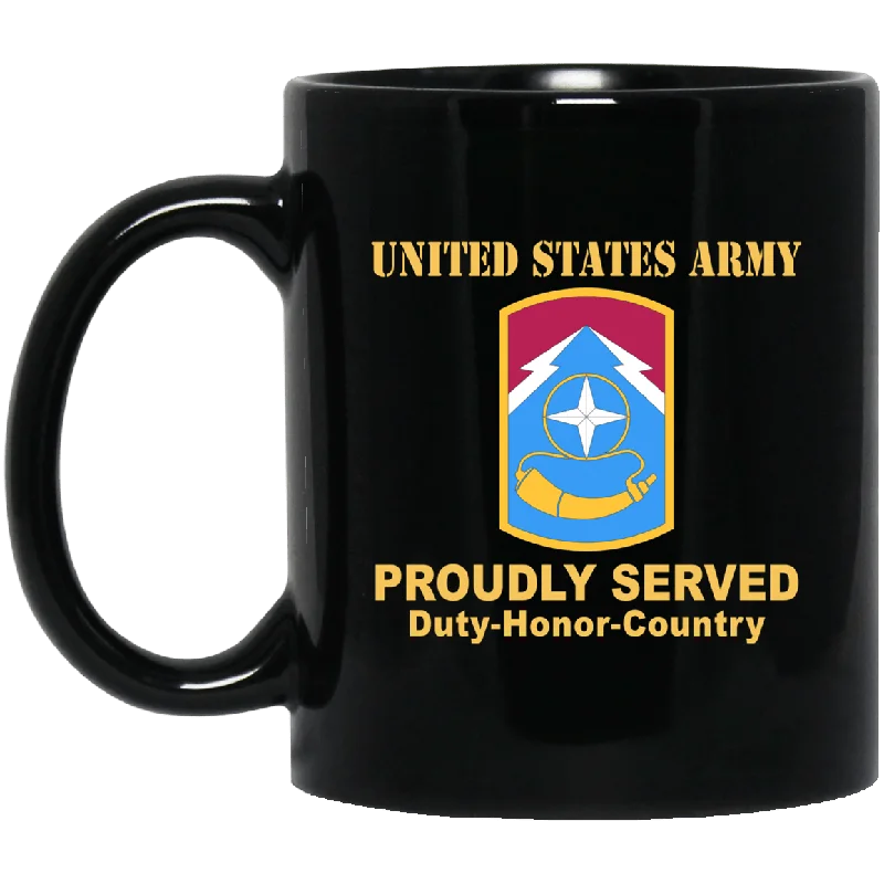 sturdy ceramic mugs-US ARMY 174TH INFANTRY BRIGADE- 11 oz - 15 oz Black Mug