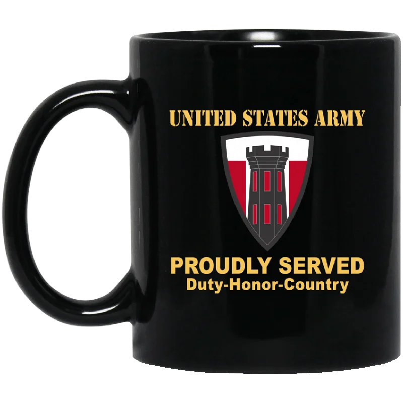 handmade coffee mugs for home-US ARMY 176TH ENGINEER BRIGADE- 11 oz - 15 oz Black Mug